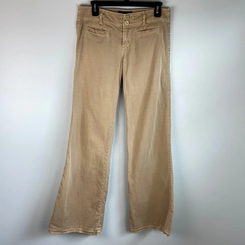 SANCTUARY Anthropologie Khaki Cargo Utility Wide Leg Pants Size 6 - Picture 3 of 15